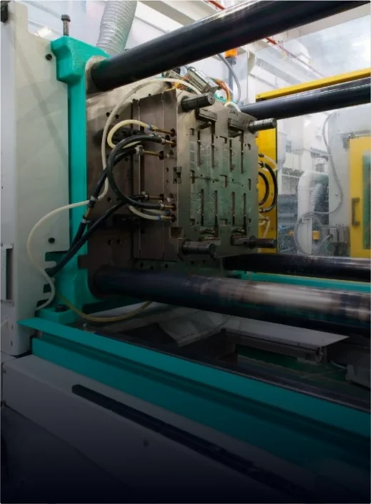 Máquina industrial em operação