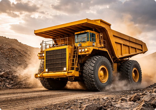 Caminhão de mineração para maquinário pesado