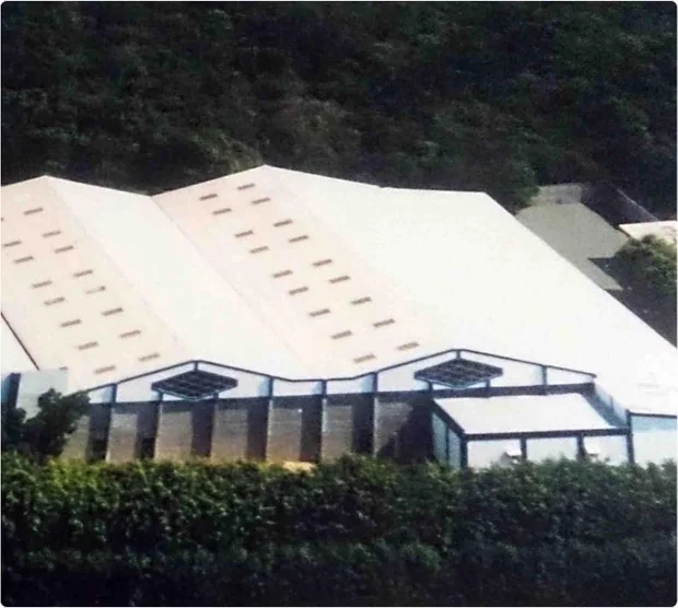 Vista aérea antiga da fábrica da Automotiv do Brasil